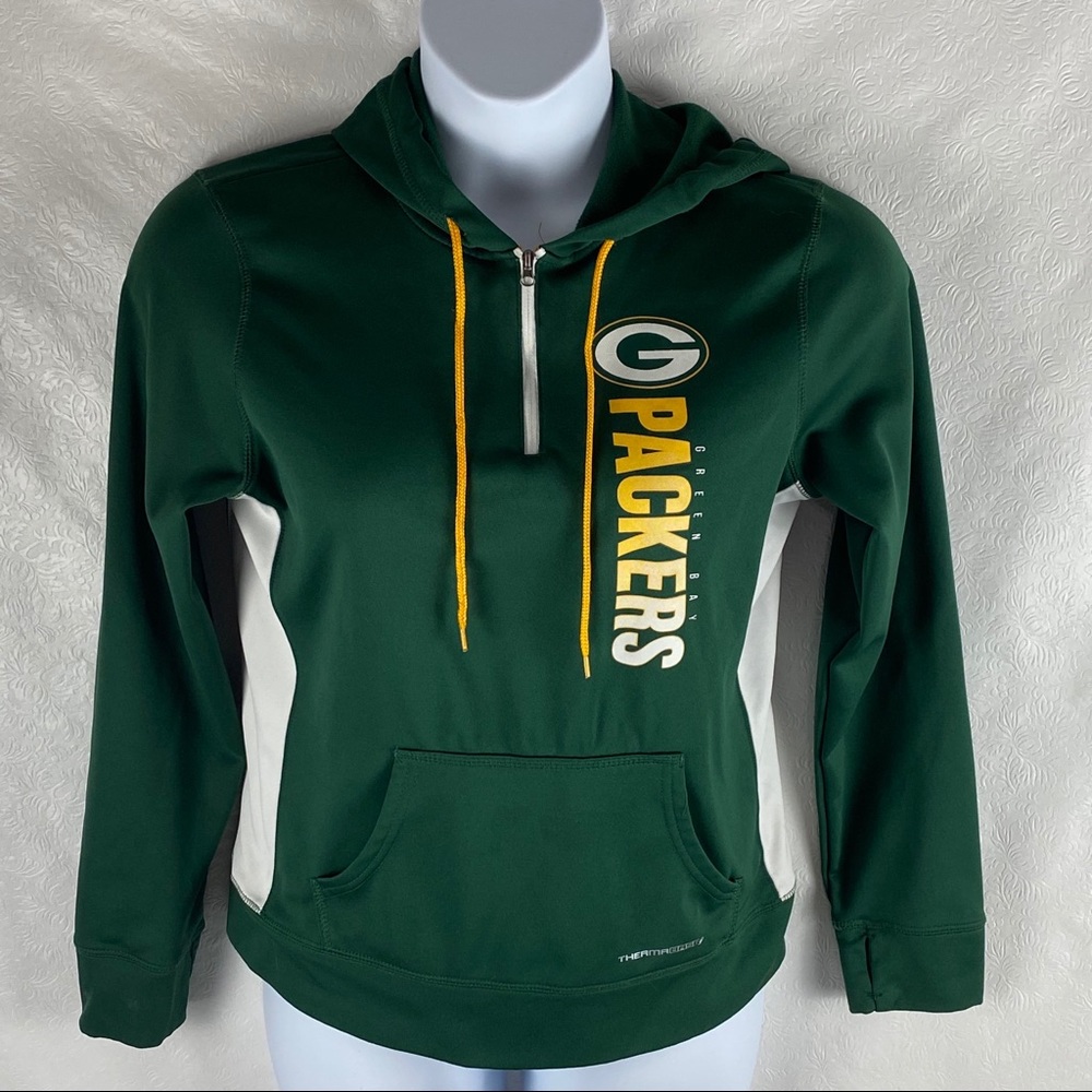 EUC Majestic ThermaBase Greenbay Packer Hoodie